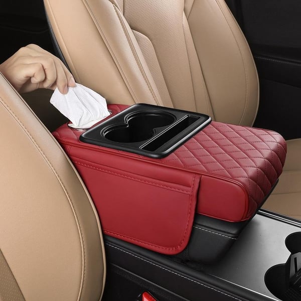 Multifunktionale PU-Leder Auto Armlehnenbox-Matte