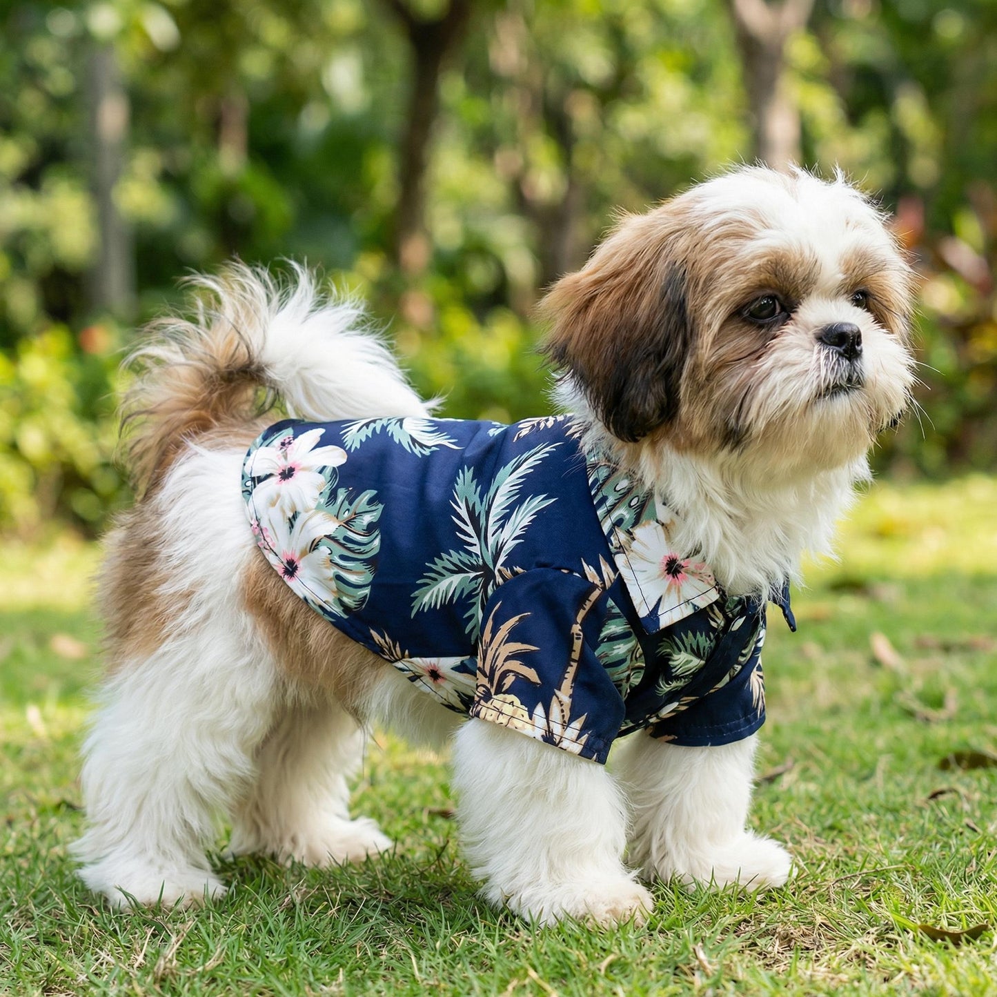 Personalisiertes Lederpatch Name Hawaii Haustier T-Shirt | inCloth57