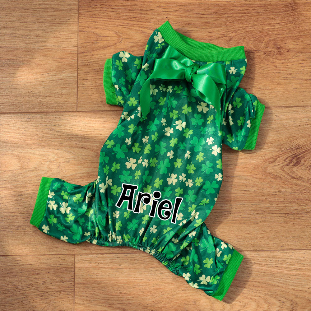 Personalized Pet Lucky St. Patrick's Day Jumpsuit | inCloth07