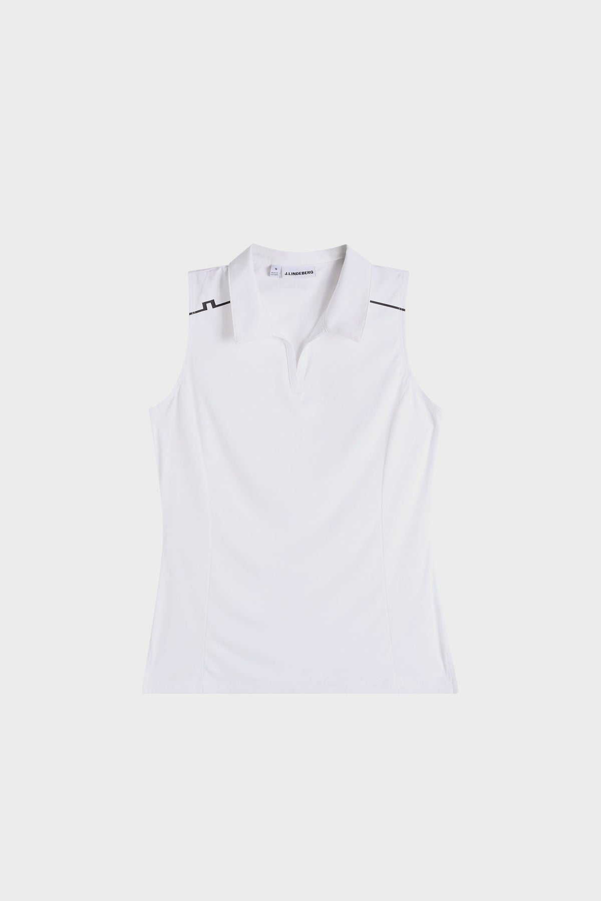 Leah Sleeveless Polo / White