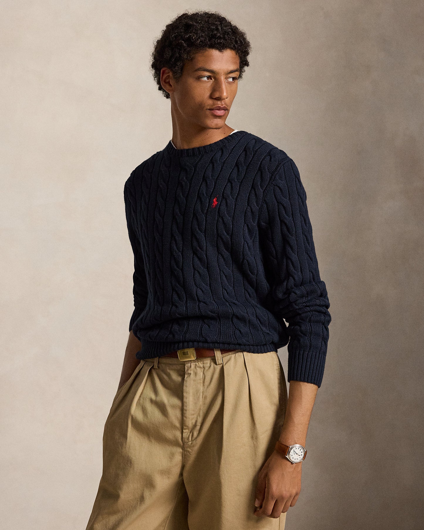 Cable-Knit Cotton Jumper