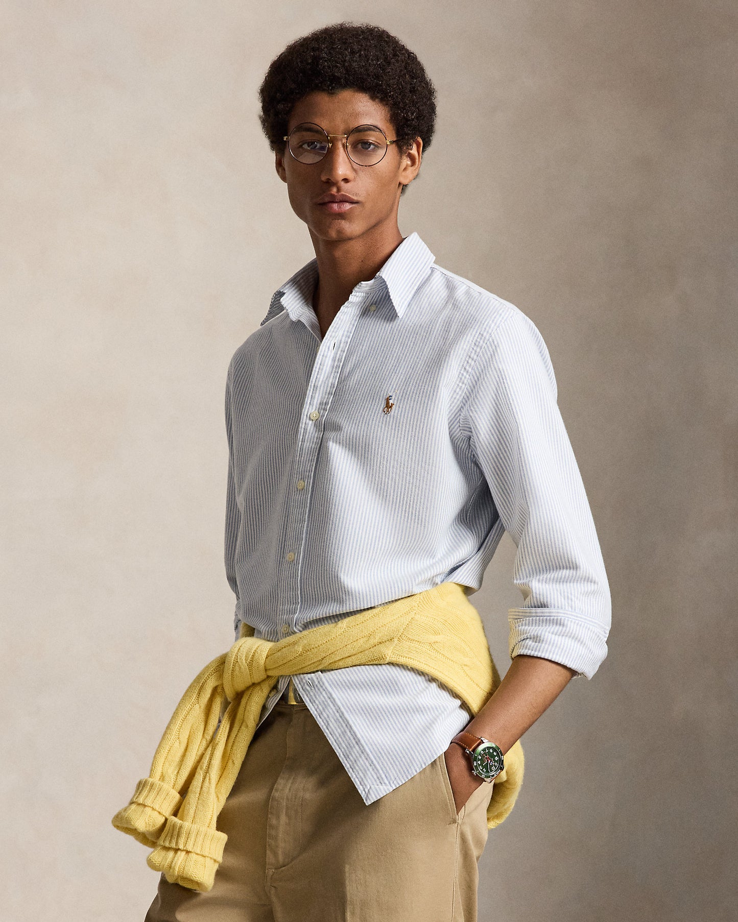 Custom Fit Striped Oxford Shirt
