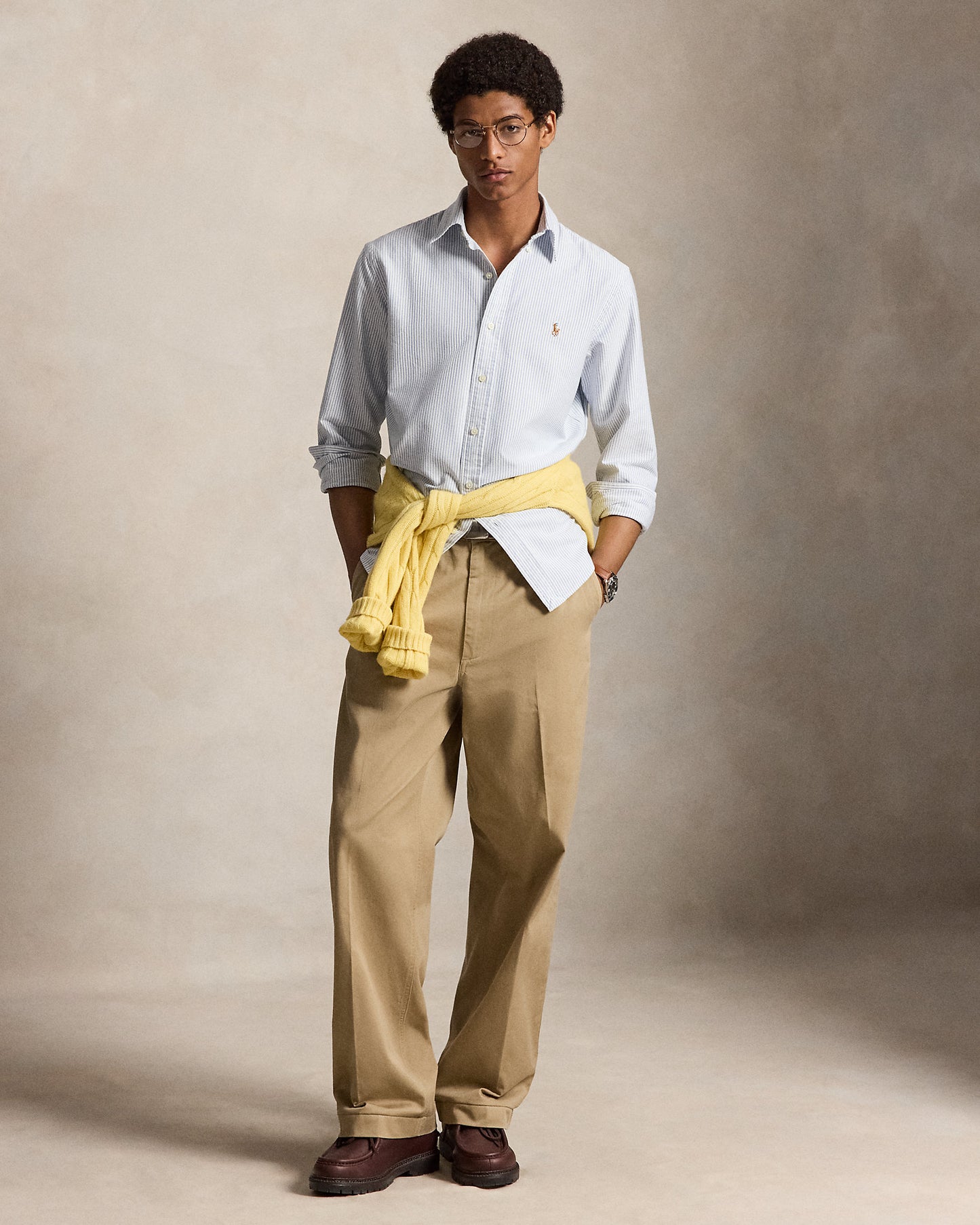 Custom Fit Striped Oxford Shirt