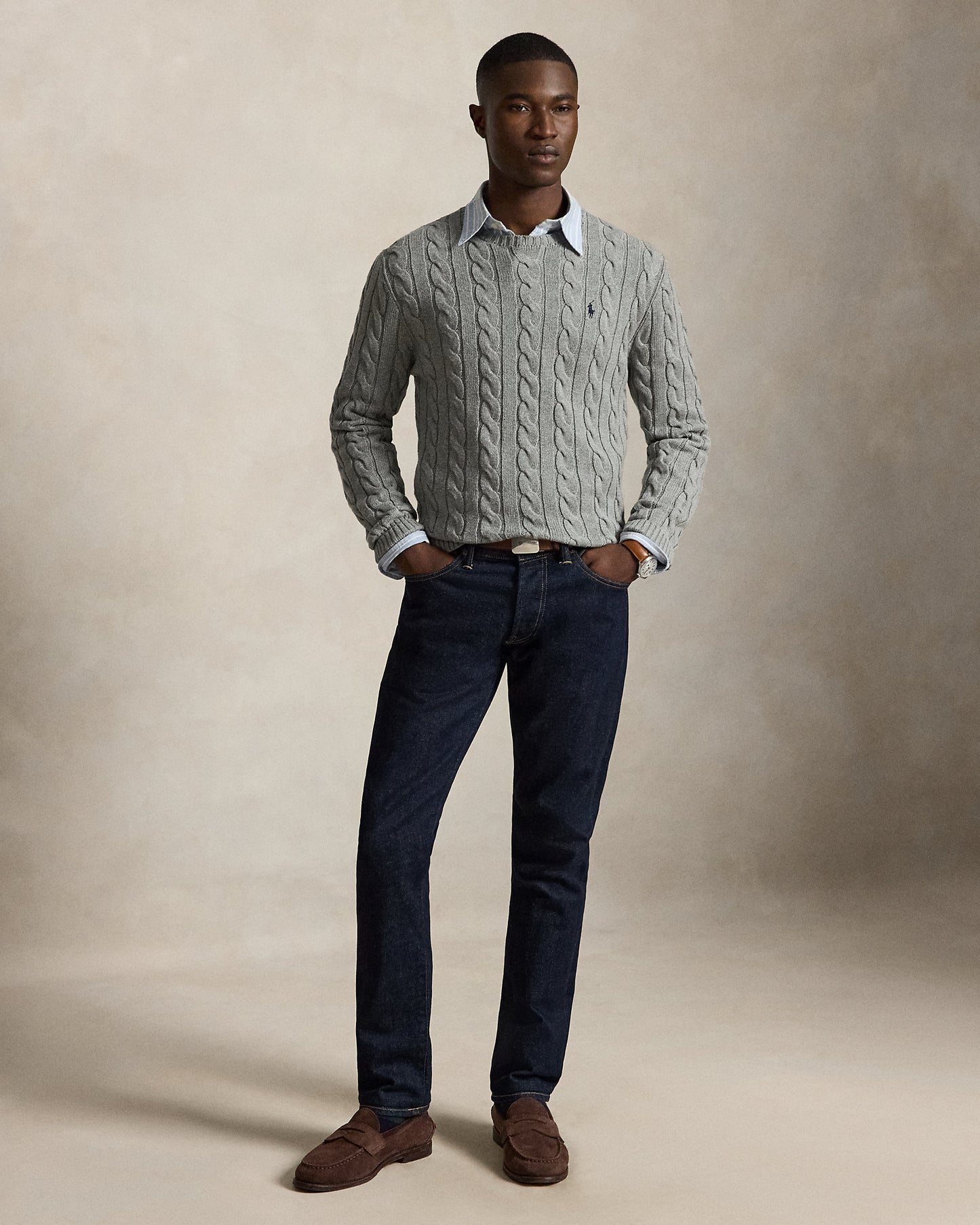 Cable-Knit Cotton Jumper