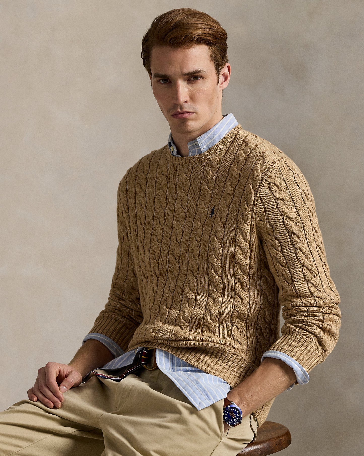 Cable-Knit Cotton Jumper
