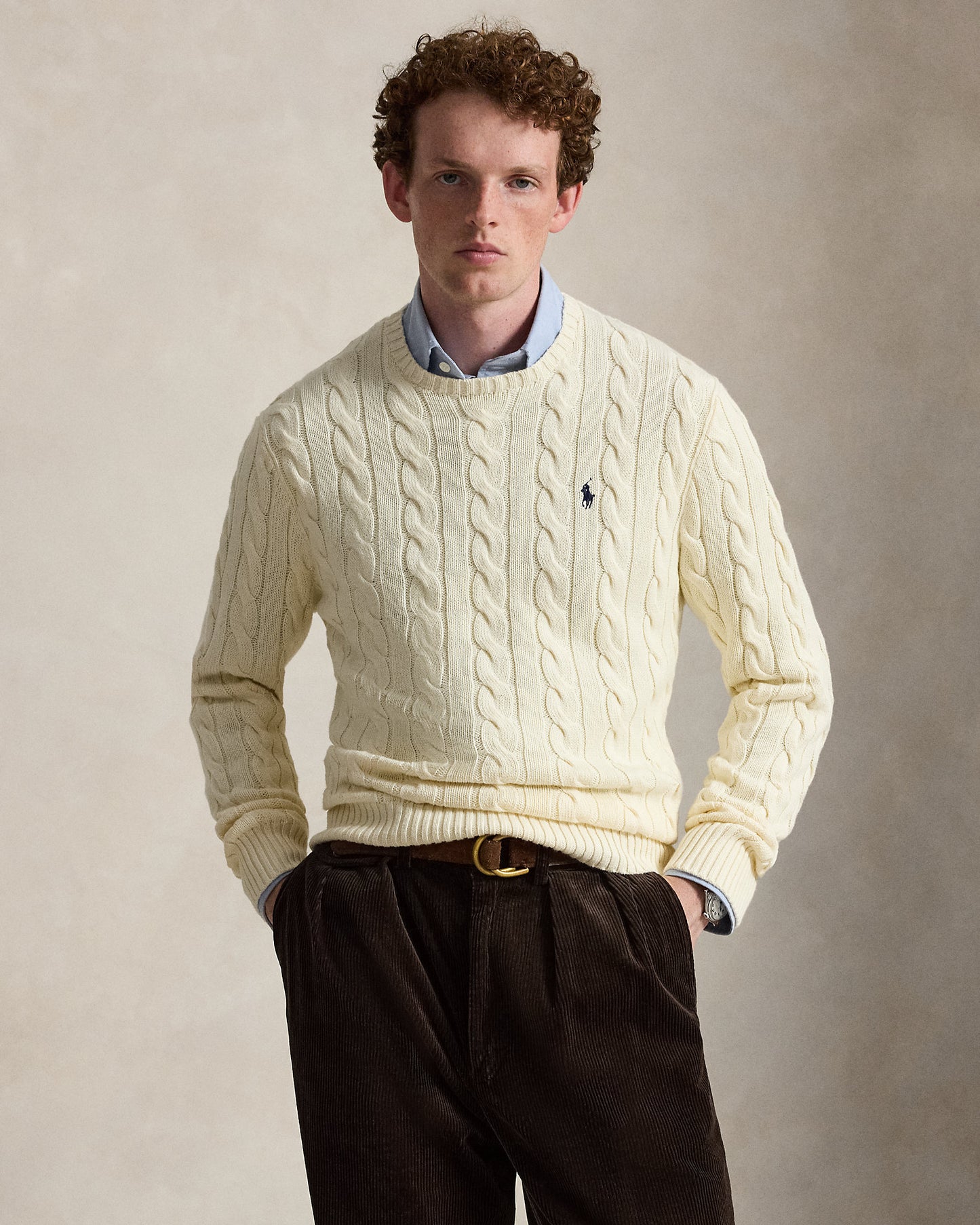 Cable-Knit Cotton Jumper