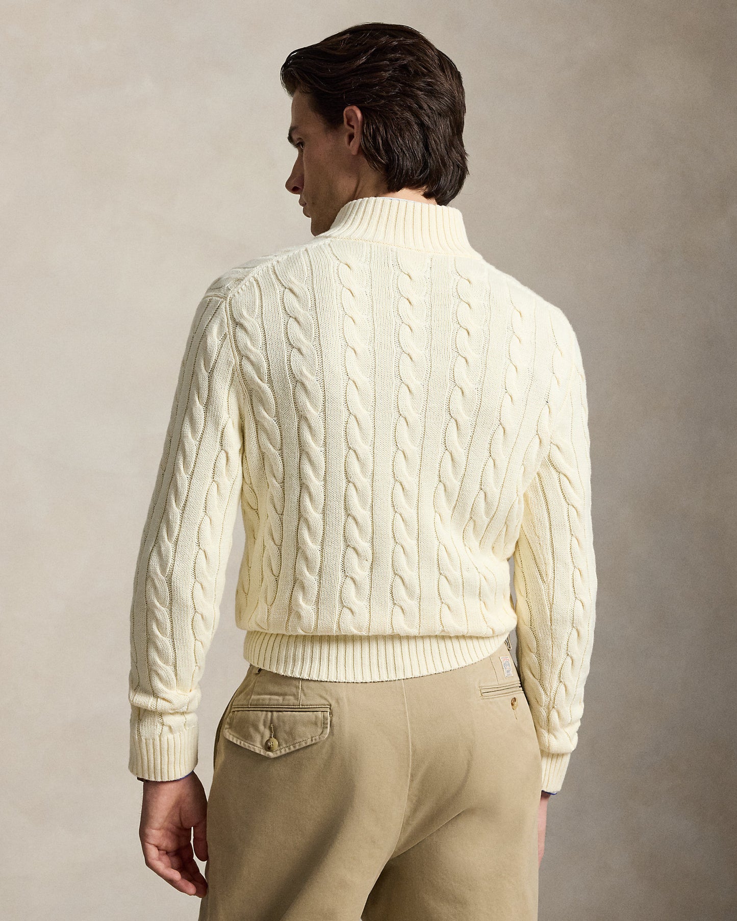 Cable-Knit Cotton Quarter-Zip Jumper