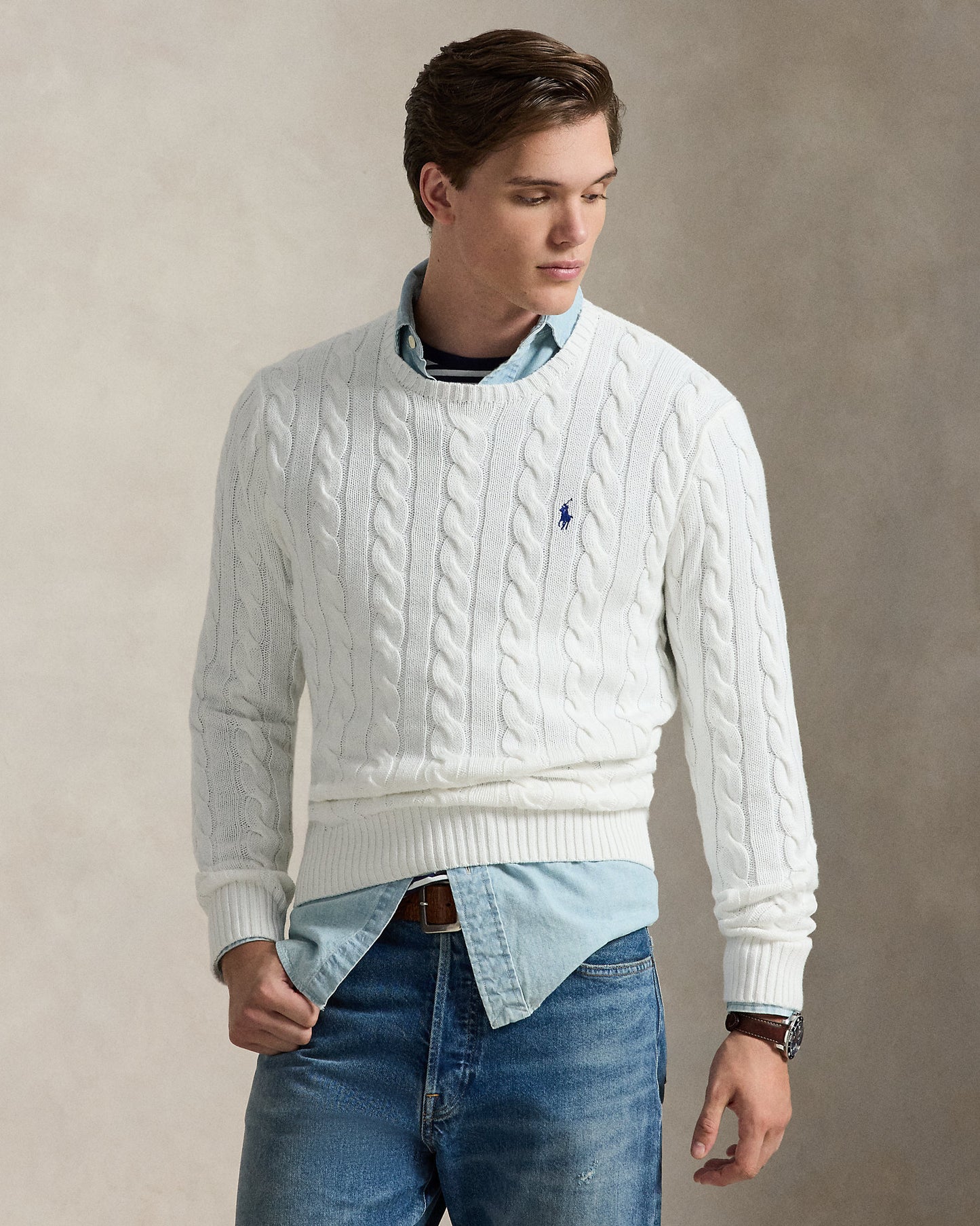 Cable-Knit Cotton Jumper