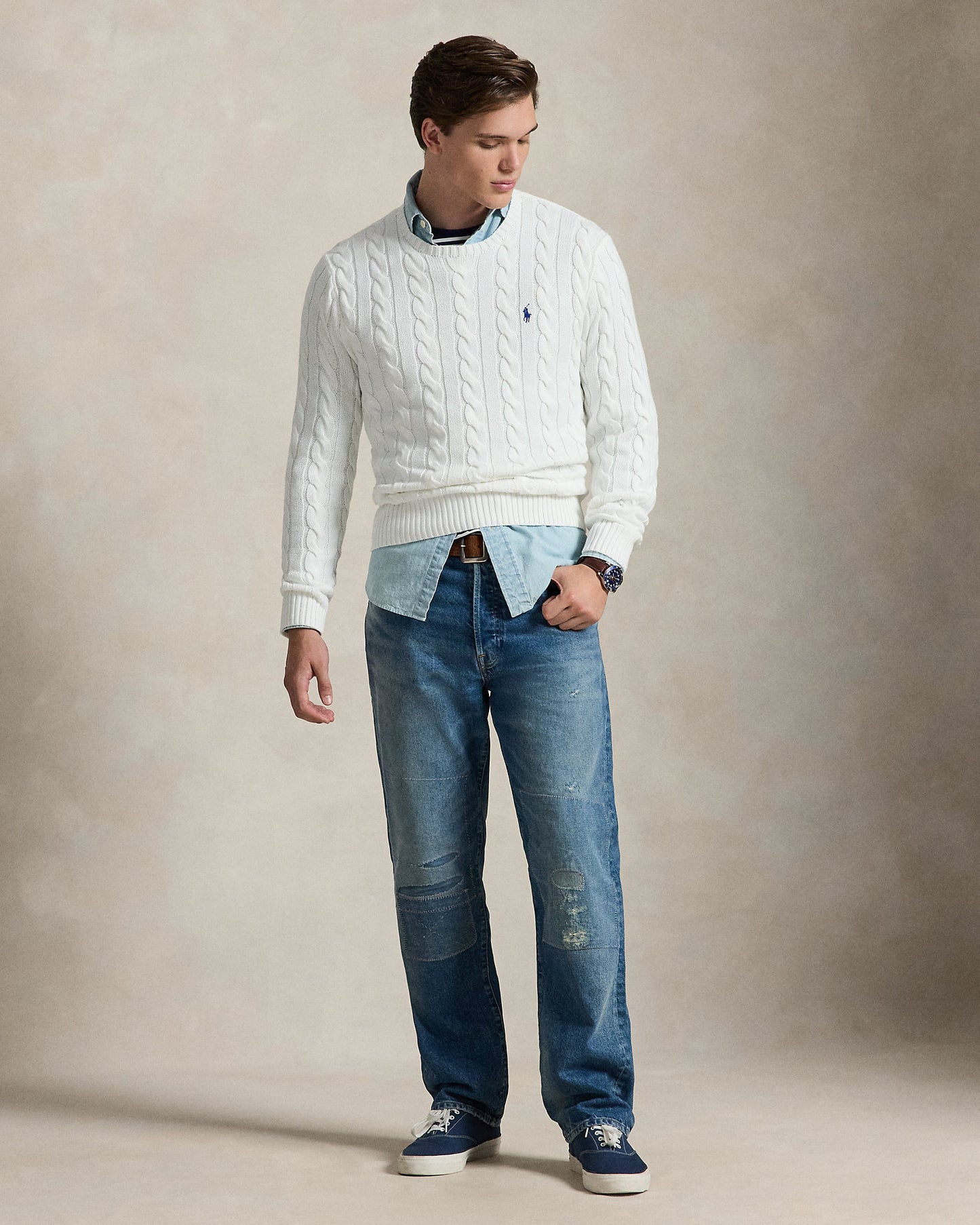 Cable-Knit Cotton Jumper