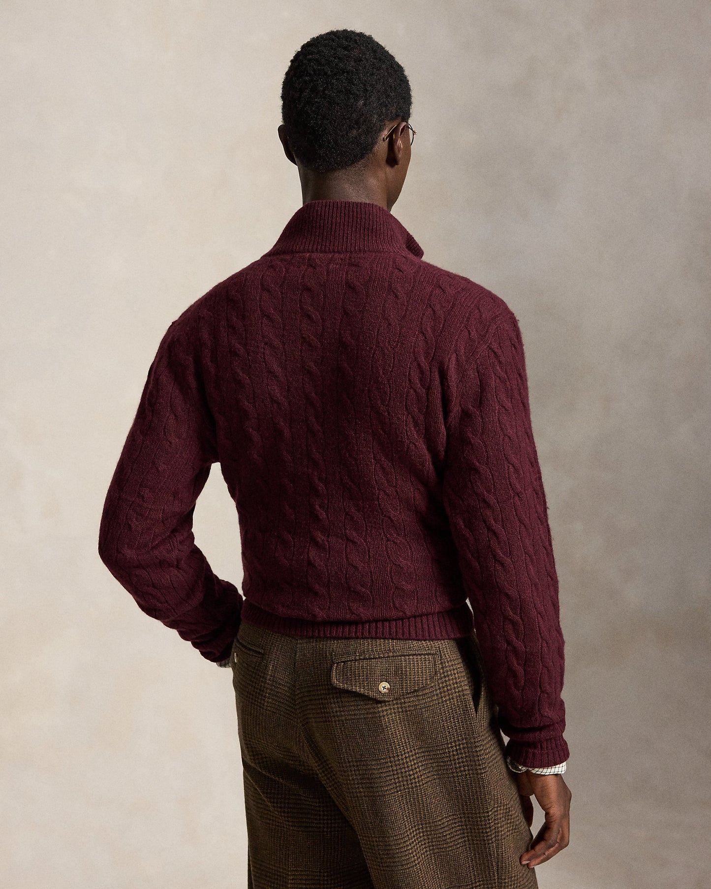 Cable-Knit Quarter-Zip Jumper