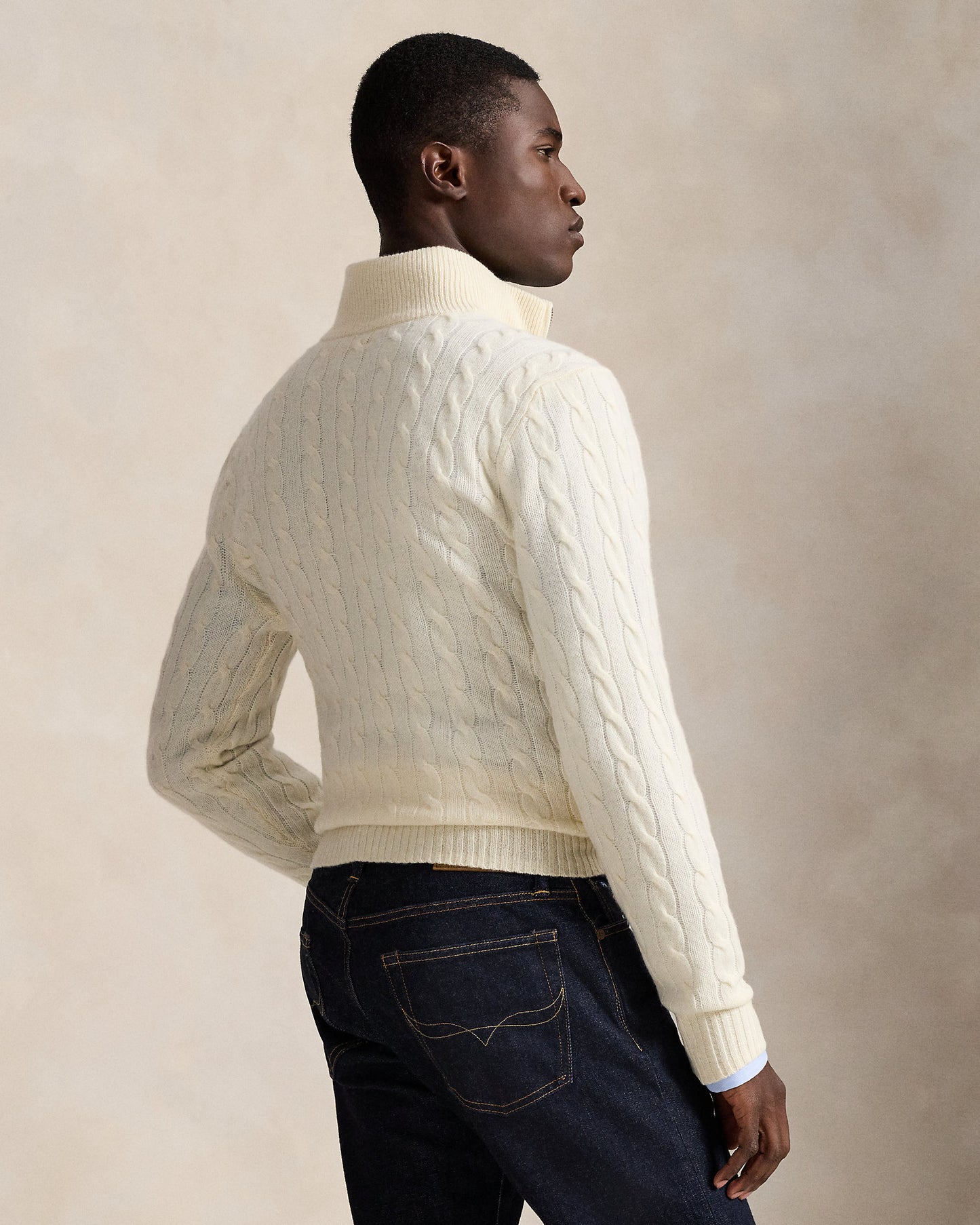 Cable-Knit Quarter-Zip Jumper
