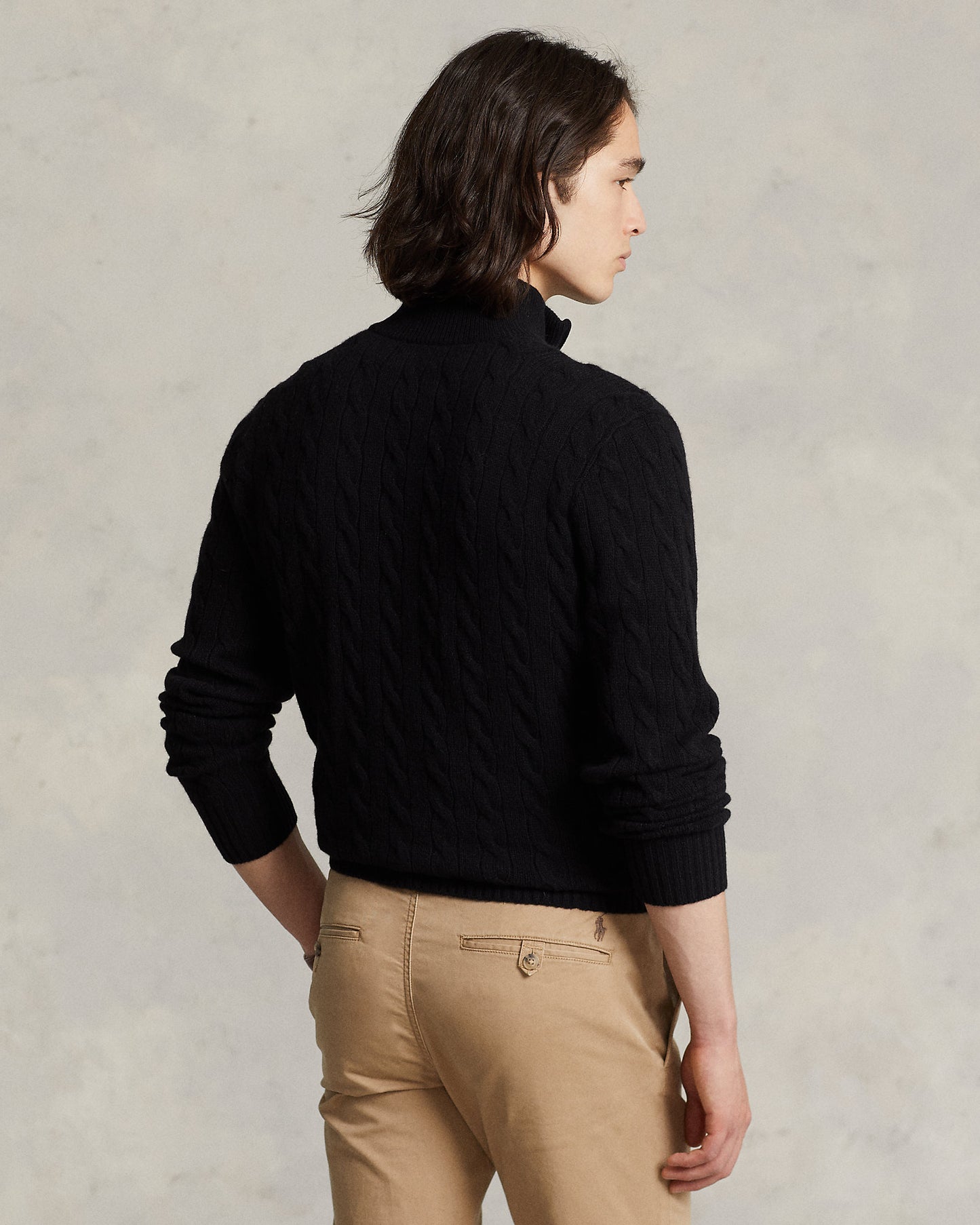 Cable-Knit Quarter-Zip Jumper