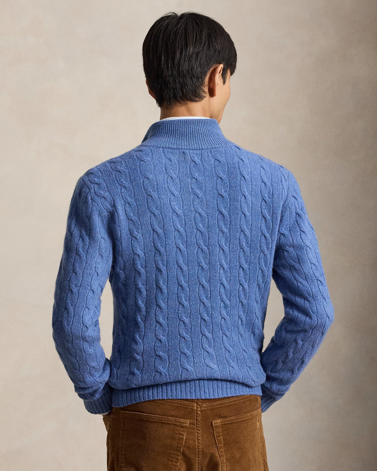 Cable-Knit Quarter-Zip Jumper