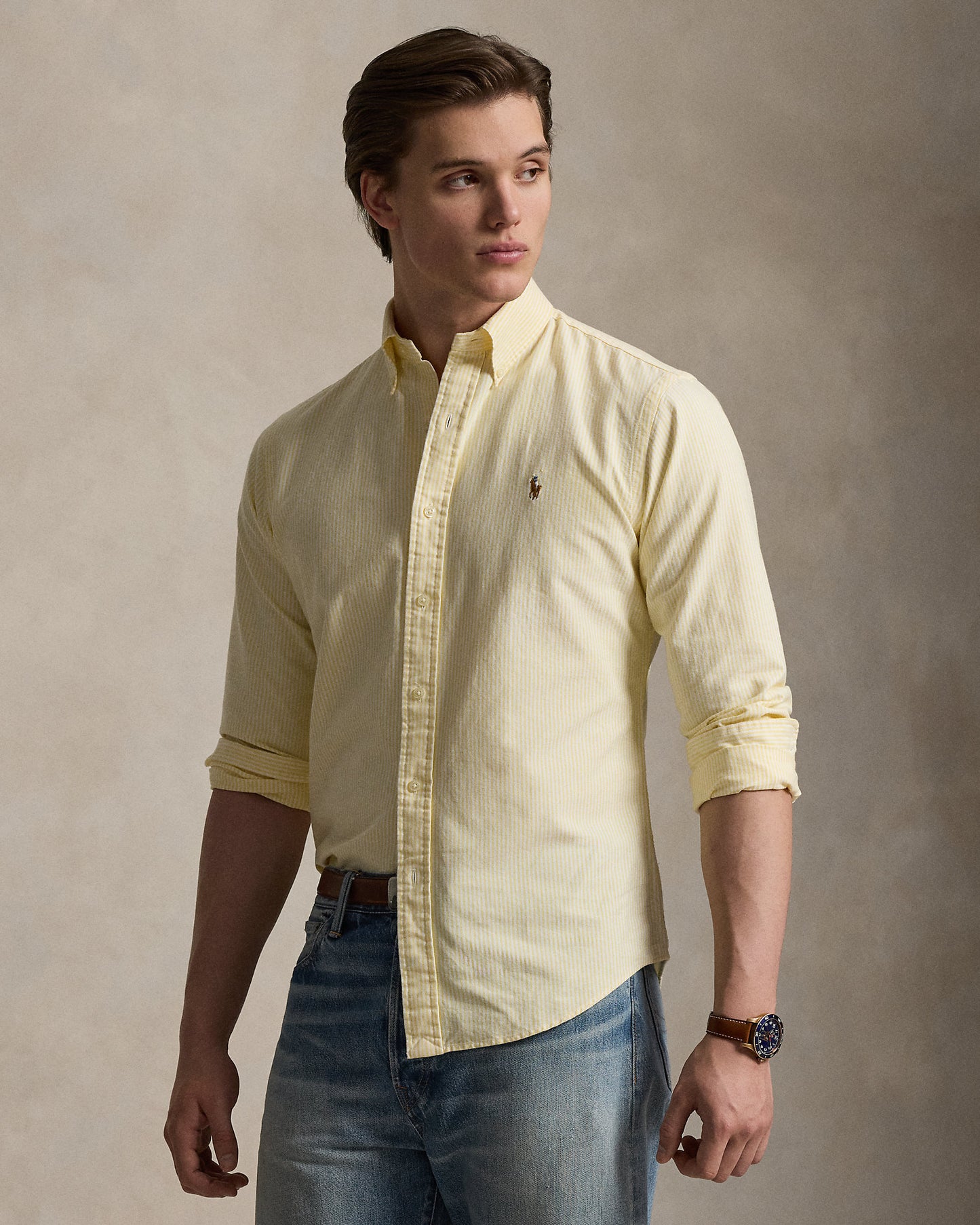 Custom Fit Striped Oxford Shirt