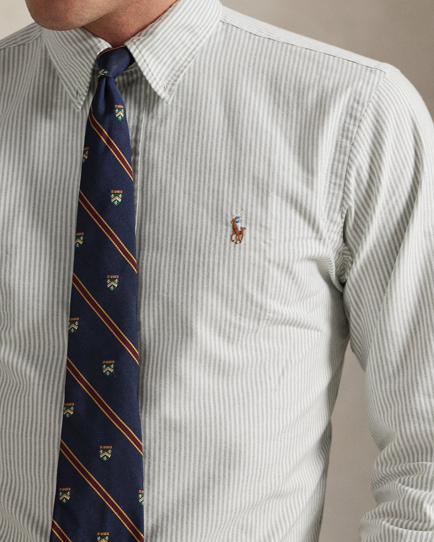 Custom Fit Striped Oxford Shirt