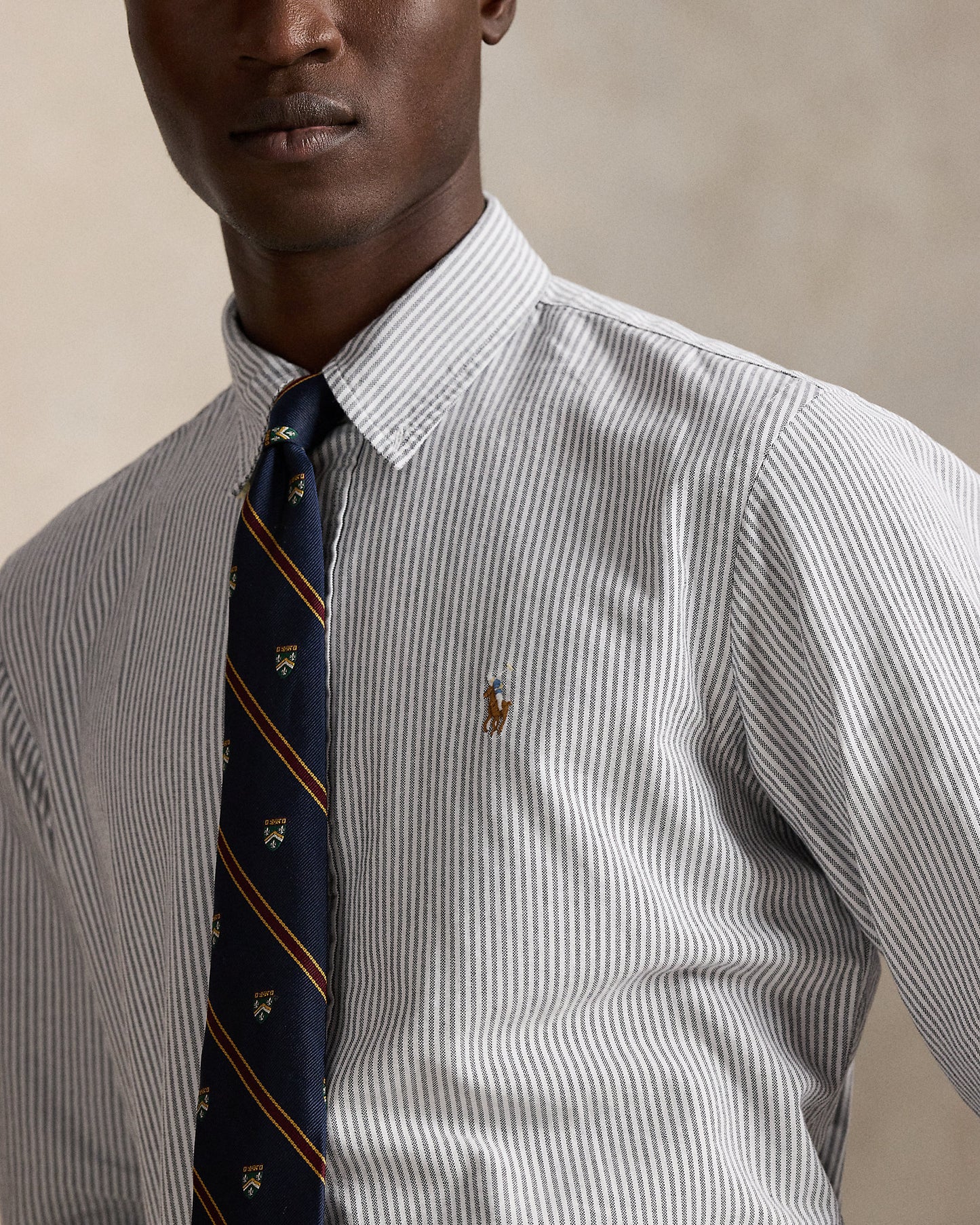 Custom Fit Striped Oxford Shirt