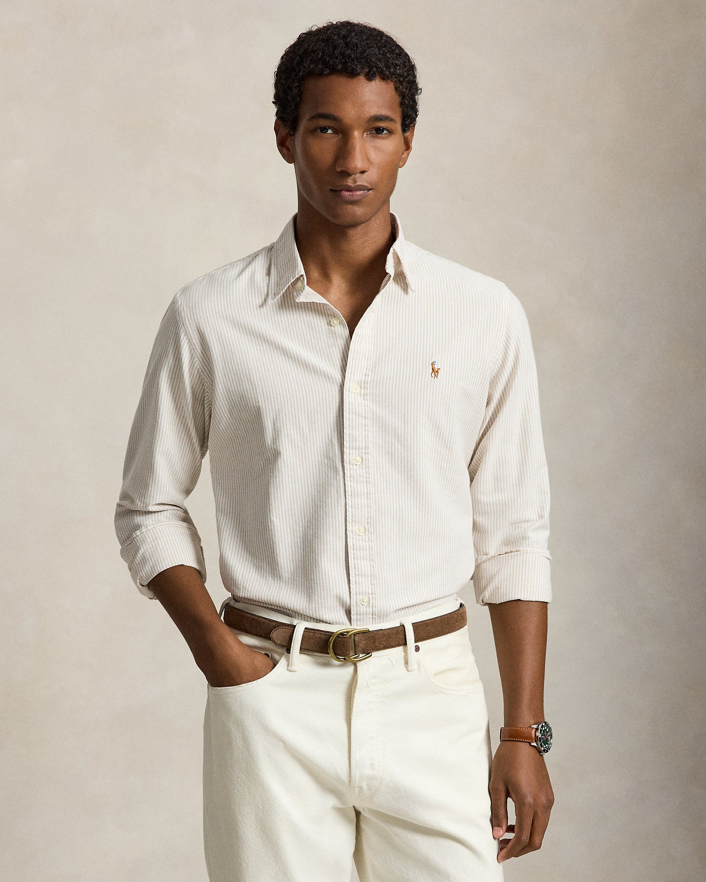 Custom Fit Striped Oxford Shirt