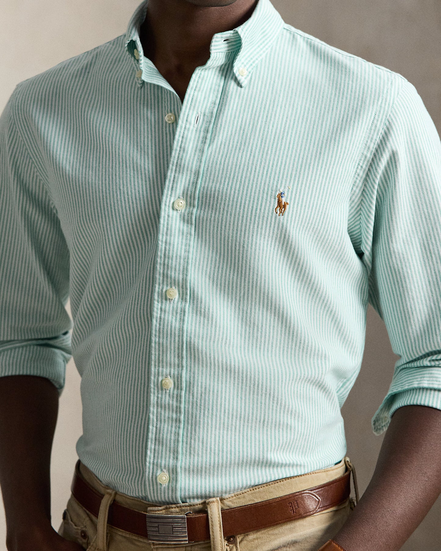Custom Fit Striped Oxford Shirt