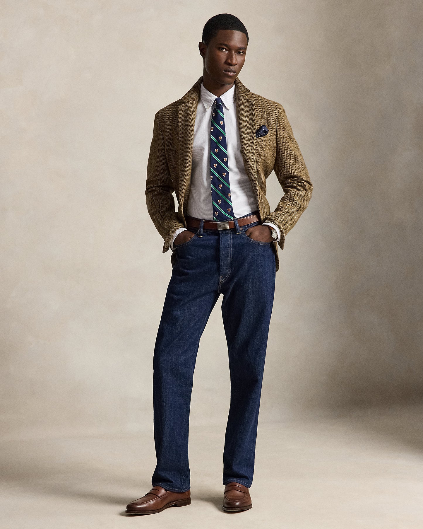 Custom Fit Striped Oxford Shirt